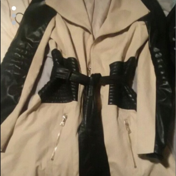 bebe Jackets & Blazers - BeBe Leather Trench Jacket *NEW*